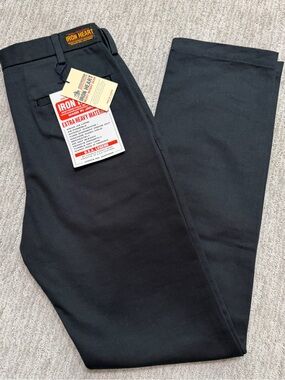 NWT Iron Heart 12oz Heavy Cotton Regular Fit Chinos - Navy